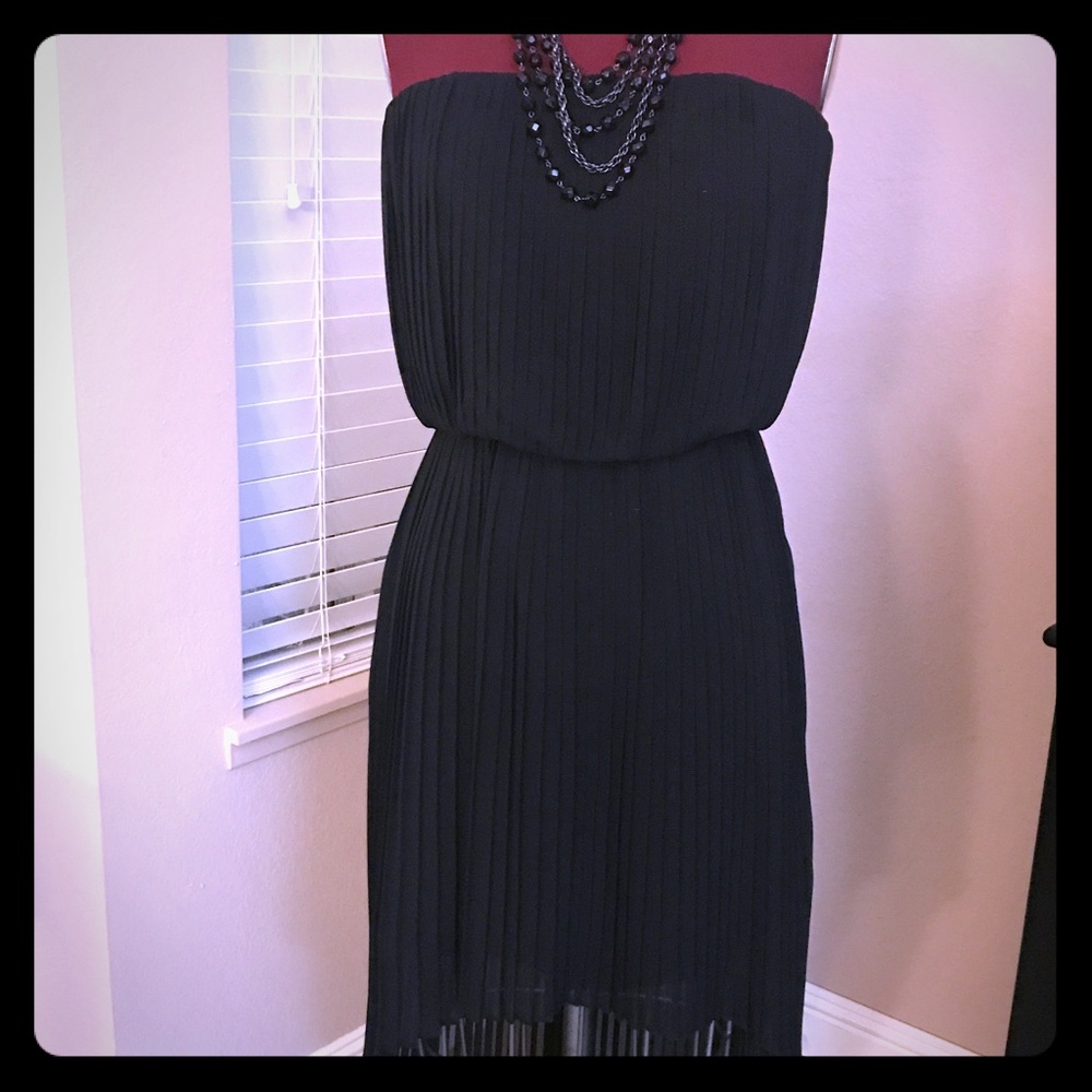 BCBG Asymmetrical Strapless Dress